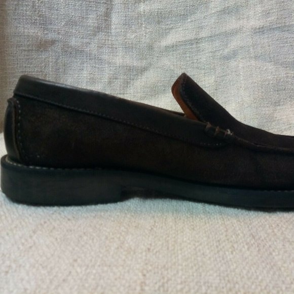 A Testoni Moc Toe Slip On Loafer Shoes 9 Casual - Picture 4 of 8
